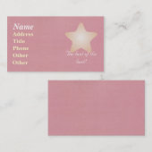 Rosa Visitenkarte (Vorne/Hinten)
