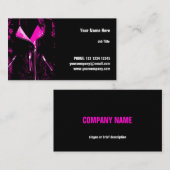 Rosa Visitenkarte der Lederjacke horizontal (Vorne/Hinten)