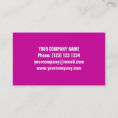 Rosa Visitenkarteschablone des Glitz Visitenkarte (Rückseite)