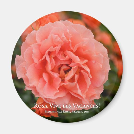 Rosa Vive les Vacances! ネ Magnet (Vorne)