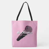 Rosa Vocal-Mikrofon-Mic-Design personalisiert Tasche (Vorderseite)