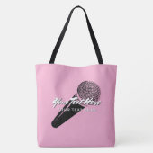 Rosa Vocal-Mikrofon-Mic-Design personalisiert Tasche (Rückseite)