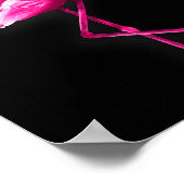 Rosa Vogel Flamingo Brustkrebsbewusstsein Poster (Ecke)