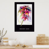 Rosa Vögel - Orchideen Poster (Küche)