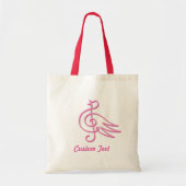 Rosa Vogelmusik große Tasche (Vorne)