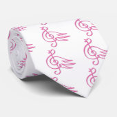 Rosa Vogelmusik Krawatte (Gerollt)