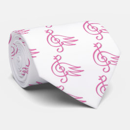 Rosa Vogelmusik Krawatte
