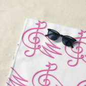 Rosa Vogelmusik Strandtuch (Beispiel)
