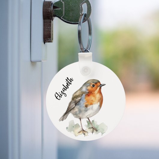 Rosa-Vogelname Schlüsselanhänger