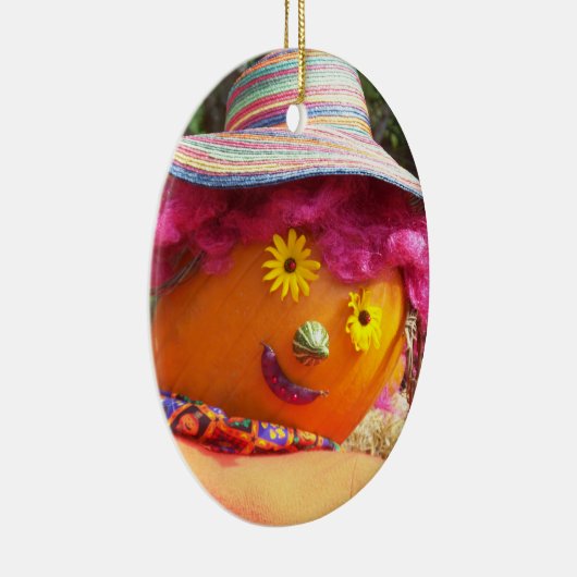 Rosa Vogelscheuche-Dame Keramikornament (Rechts)