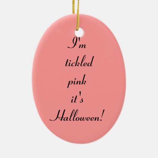 Rosa Vogelscheuche-Dame Keramikornament (Hinten)