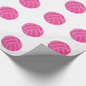 Rosa Volleyball-Packpapier Geschenkpapier (Ecke)