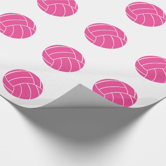Rosa Volleyball-Packpapier Geschenkpapier (Ecke)