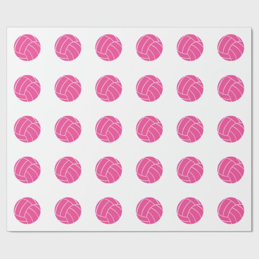 Rosa Volleyball-Packpapier Geschenkpapier (Flach)