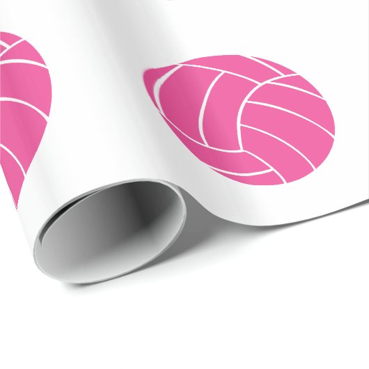 Rosa Volleyball-Packpapier Geschenkpapier (Rolleneckpunkt)