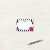 Rosa Volleyball-Zickzack Post-it Klebezettel (Auf Schreibtisch)