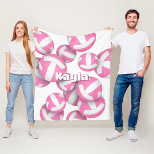 Rosa Volleyballklubfarben Dekoration des Sportraum Fleecedecke