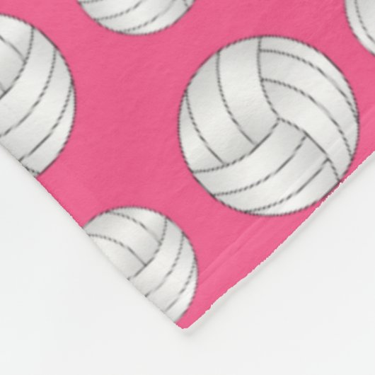 Rosa Volleyballmuster Fleecedecke (Ecke)