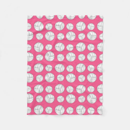 Rosa Volleyballmuster Fleecedecke (Vorderseite)