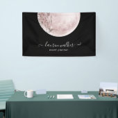 Rosa Vollmond elegant Banner (Messeveranstaltung)
