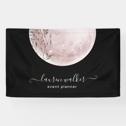 Rosa Vollmond elegant Banner (Horizontal)