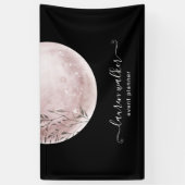 Rosa Vollmond elegant Banner (Vertikal)