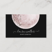 Rosa Vollmond elegante Business Card Visitenkarte (Vorderseite)