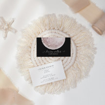 Rosa Vollmond elegante Business Card