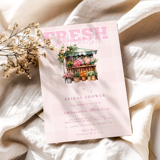 Rosa vom Brautparty des Marktes Einladung