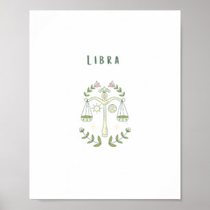 Rosa Waage, Tierkreiszeichen, Sternzeichen Poster