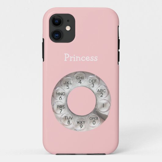 Rosa Wählscheibentelefon Case-Mate iPhone Hülle (Rückseite)