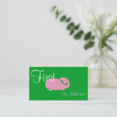 Rosa Wal-Mädchen-Telefonkarte Telefonnummerkarte (Stehend Vorderseite)