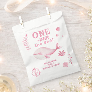 Rosa Wal unter dem Meer 1. Geburtstag  Geschenktütchen