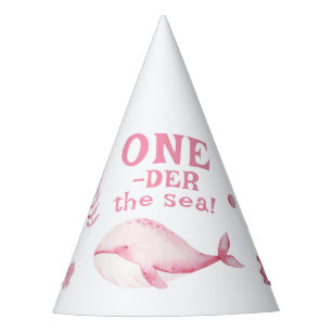 Rosa Wal unter dem Meer 1. Geburtstag  Partyhütchen