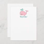Rosa Wal Vielen Dank Anmerkung Karte, 4.25x5.5 Einladung (Vorne/Hinten)