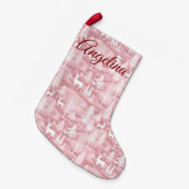 Rosa Wald-Weihnachtsstrumpf Kleiner Weihnachtsstrumpf (Vorderansicht (hängend))