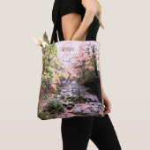 Rosa Waldglasur, mit Fluss, personalisiert Tasche (Von Nahem)