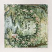Rosa Waldhörnchen mit Blumenmuster Puzzle (Horizontal)