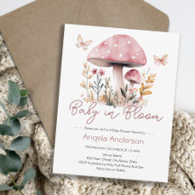 Rosa Waldpilz Baby in Blüte Babyparty