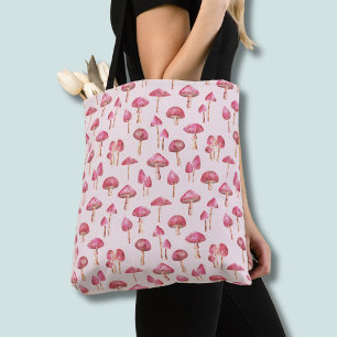 Rosa Waldpilzmuster Tasche