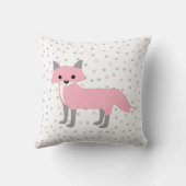 Rosa Waldtierbaby-Kinderzimmername Kissen (Rückseite)