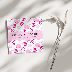 Rosa Wale, Schwimmlehrer, Schwimmlehrer Quadratische Visitenkarte