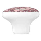 Rosa Wale und Herz Keramikknauf (Seitenansicht)