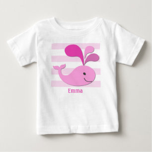Rosa Wale und Streifen Shirt