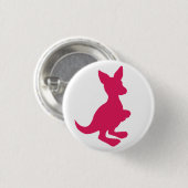 Rosa Wallaby-Knopf Button (Vorne & Hinten)