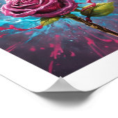 Rosa Wand-Rose Poster (Ecke)