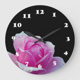 Rosa Wand-Uhr Große Wanduhr