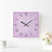 Rosa Wand-Uhr Quadratische Wanduhr (Zuhause)