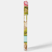 Rosa Wandleuchter Grüne Blätter Name Personalisier Case-Mate iPhone Hülle (Rückseite / Rechts)