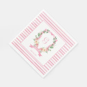 Rosa Wappen Babydusche Napkins Serviette (Ecke)